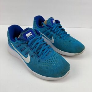 Nike LunarGlide 8 Shoes Women's Size 7.5 Blue White Athletic Running Sneakers